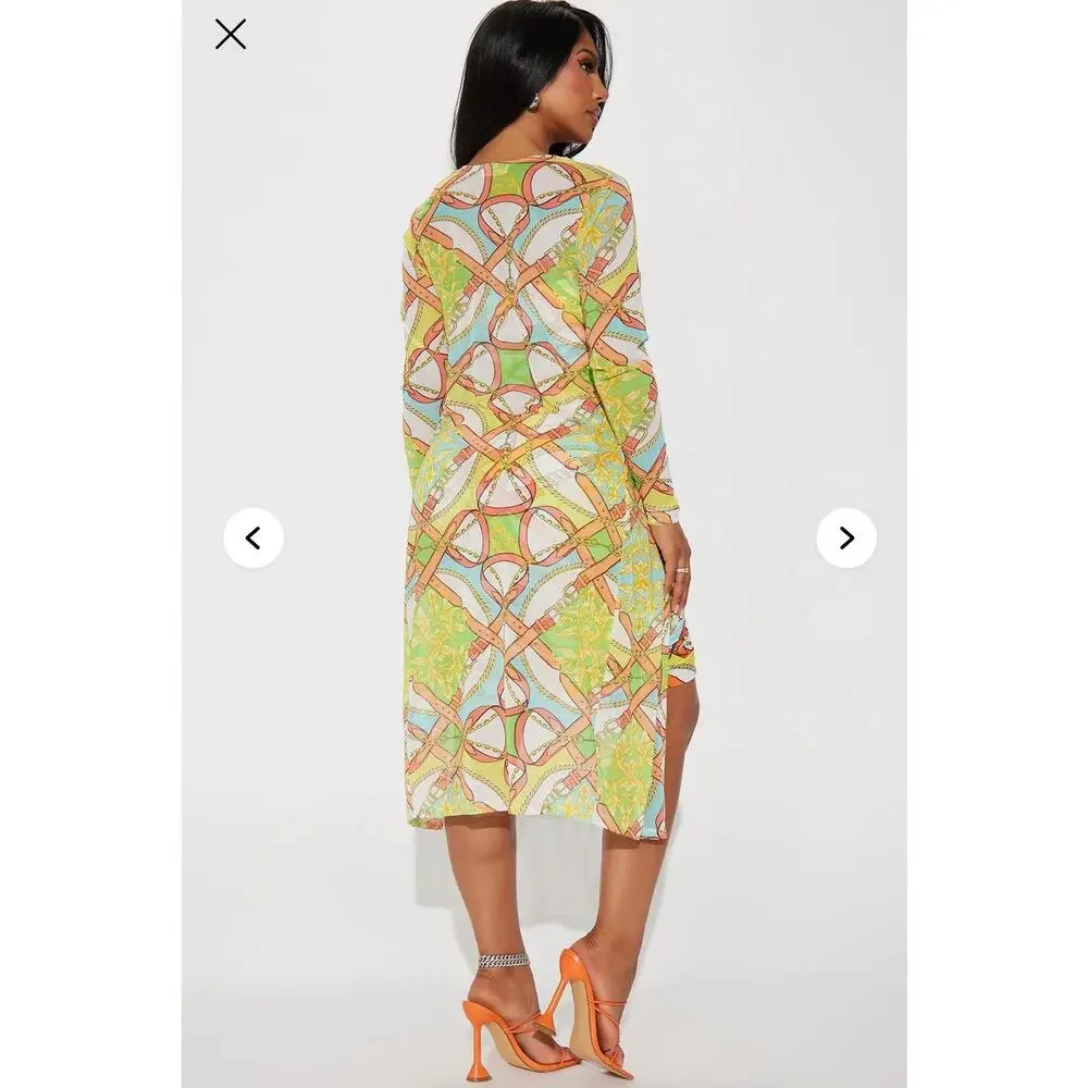 Jolie & Joy Ruched Shirred Bodycon Midi Dress Sheer Cardigan Set Womens 2X READ
